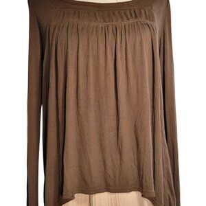 We The Free Free People Love Valley Long Sleeve Shirt Size S Olive /Brown